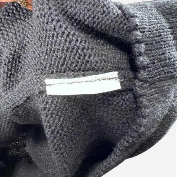 Victoria Jones Black Christmas Sweater Poinsettia Beaded Embroidery (Size 1XL) - Picture 10 of 11